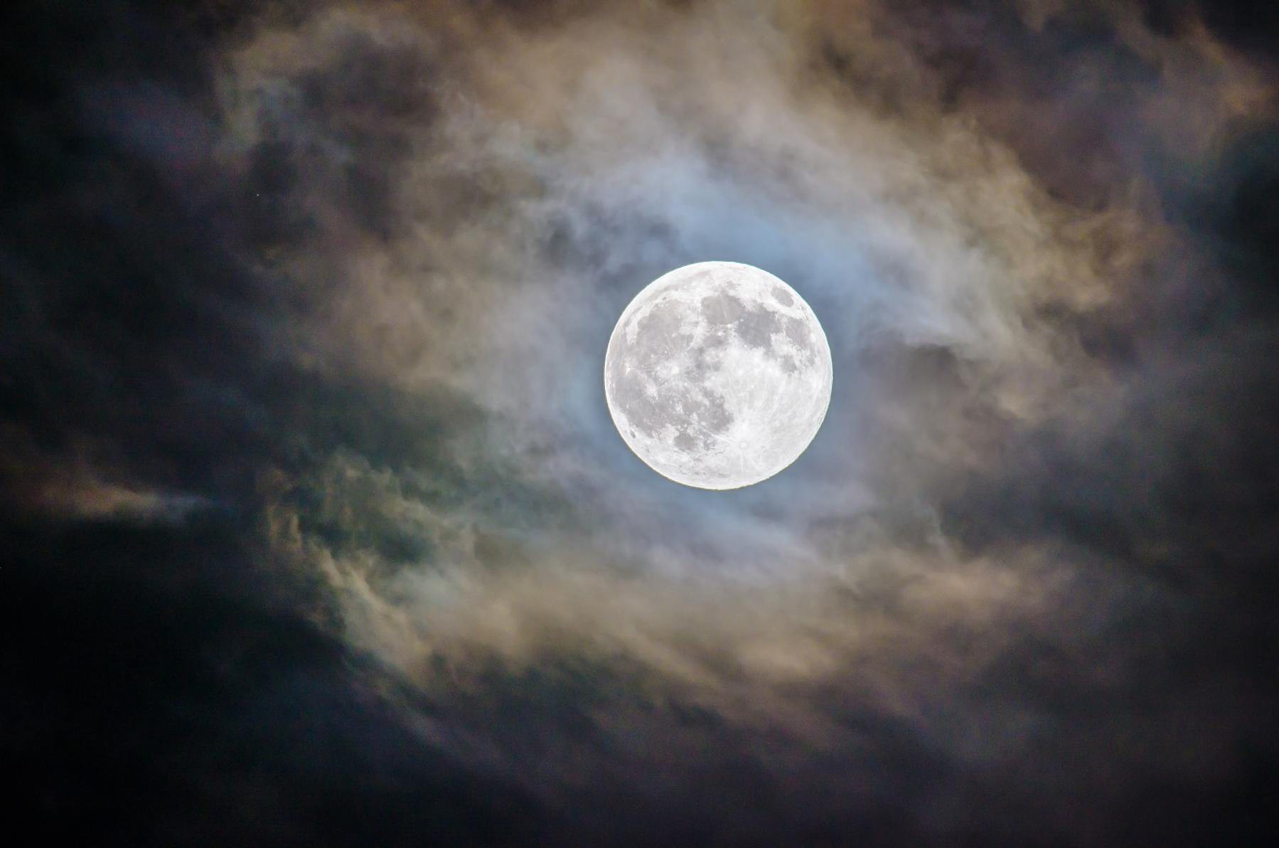 Moon against a night sky